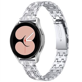 Samsung Galaxy Watch3 41mm / kello 42mm kaksoissolki Design 5 riviä tekojalokivi ruostumattomasta Steel kellon ranneke rannehihna 20mm