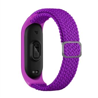 Xiaomi Mi Band 5 / Band 6 / Band 7 Joustava Nylon Solo Loop Band säädettävä punottu urheilujoustohihna