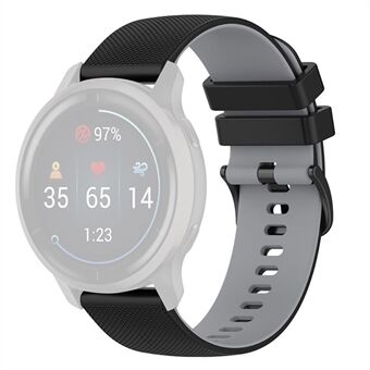 Garmin Venu2 Plus / Venu Sq / Vivomove Grid Texture Silikoni kellon ranneke 20mm kaksivärinen ranneke