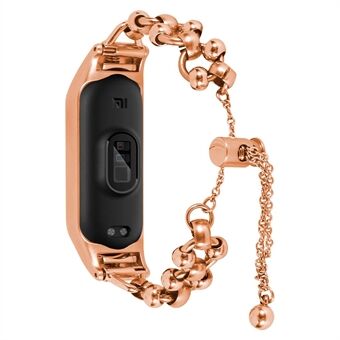 Kellon hihnan vaihto Xiaomi Mi Band 5/6:lle, Hollow Out Bead Decor -älykellon ranneke