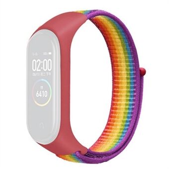 Xiaomi Mi Band 3 / 4 / 5 / 6 / 7 nylon kellon rannekkeen säädettävälle urheilulenkille rannekkeen vaihto