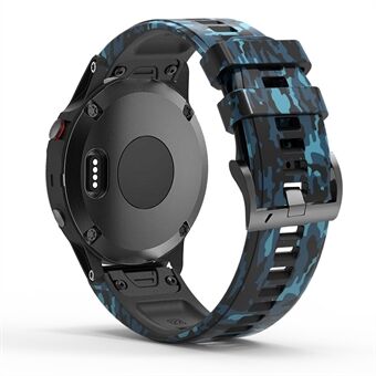 Garmin Fenix Enduro / Tactix Delta / Tactix 7 Pro painettu kuviollinen kelloranneke, pehmeä silikoni 26 mm Quick