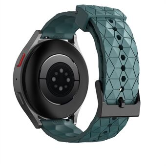 Samsung Galaxy Watch3 / Huawei Watch GT 2 / GT Runner / Garmin Forerunner 255 kelloranneke 22 mm jalkapallokuvioinen silikoni rannehihnan vaihto