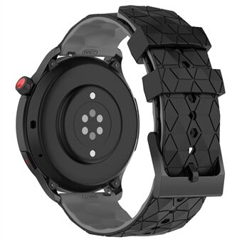 Kellon ranneke Huami Amazfit GTR 4 46mm, jalkapallokuvioinen kaksivärinen 22mm silikonikelloranneke