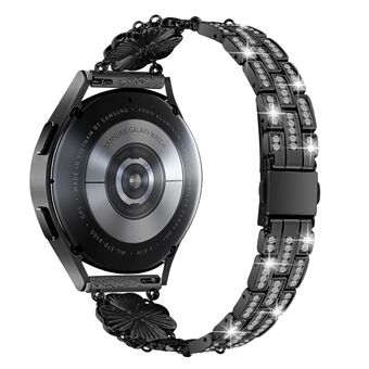 Samsung Galaxy Watch4 / 5 40mm 44mm / Watch 5 Pro 45mm metallinen kellon ranneke 20mm tekojalokivi Clover rannehihna