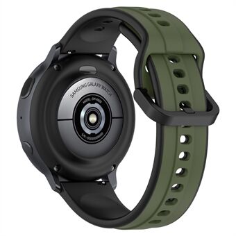 Samsung Galaxy Watch Active2 44mm 40mm urheilurannekkeille kaksivärinen 20mm silikoninen vaihtohihna