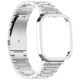 Xiaomi Redmi Watch 3 / Mi Watch Lite 3 kellohihnalle, ruostumattomasta Steel valmistettu 20 mm kelloranneke kellokotelolla - hopea