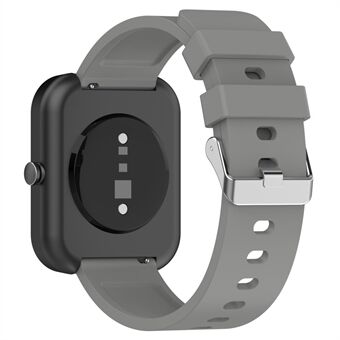 Silikoniranneke Garmin Venu / Venu 2 Plus / Venu Sq / Venu Sq 2 , 20 mm kellon hihna hopeisella Steel teräksestä tehdyllä soljella