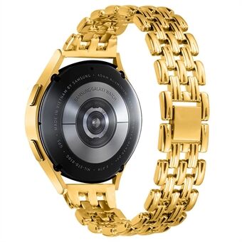 Ruostumattomasta Steel valmistettu kellon ranneke Samsung Galaxy Watch4 Active 40mm 44mm / Watch4 Classic 42mm, 20mm Hollow 5 Beads metalliranneke