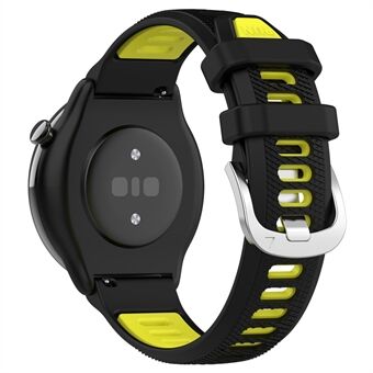 Huami Amazfit GTR Mini / Bip 3 / Bip 3 Pro silikonikellon ranneke 20 mm Cross Stripe kaksivärinen ranneke