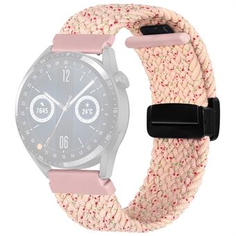 Nylon kellon rannekkeet Garmin vivomove Trend / Style / Luxe, 20 mm taittuva solki, säädettävä punottu hihna