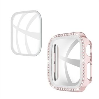 Rhinestone Decor karkaistu lasi + PC yleiskäyttöinen suojakello Apple Watch -sarjalle 3/2/1 42mm