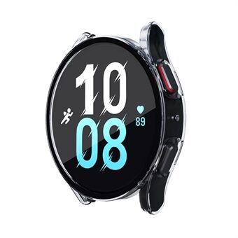 Samsung Galaxy Watch 5 44mm / Watch4 44mm pudotusta estävälle kovalle PC-kellokotelolle, suojakuori, jossa karkaistu lasi näytönsuoja