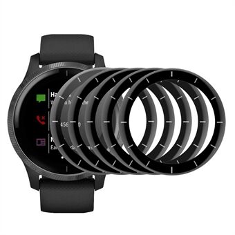 ENKAY 5kpl Garmin Venu 2 45mm / Vivoactive 4 45mm Täysi peittävä 3D kaareva pehmeä PC Edge + Super Clear PMMA näytönsuojakalvot