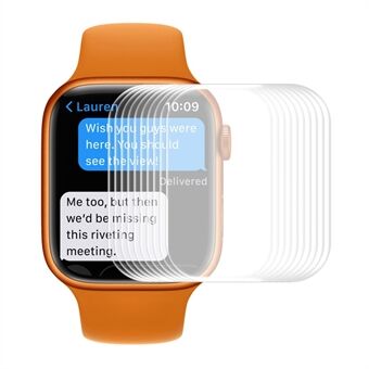ENKAY 10 kpl / pakkaus HD kirkas kuumataivutus Täysi Peittävä Täysi liima Kaareva karkaistu lasi näytönsuoja Apple Watch Series 7 41mm