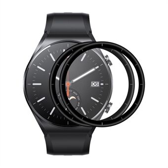 ENKAY 2kpl / sarja näytönsuoja Xiaomi Watch S1:lle, 3D Kaareva pehmeä PC Edge + PMMA Full Coverage Anti- Scratch Ultra Clear Film