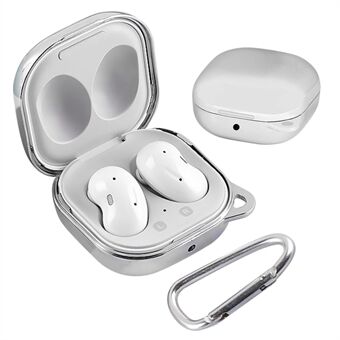 Samsung Galaxy Buds Live -kuulokekotelolle Galvanoitu koko rungon kova PC Iskunkestävä kuulokekotelon kansi koukulla