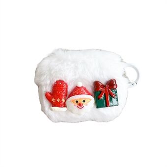 Pudotuksenkestävä kuulokekotelo Apple Ring Pro, Christmas Snowman Palm Gift Fluff Scratch korvakuulokkeen suojus rengassoljella