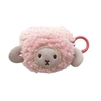 Apple Ring Pro Cute Sheep Decor Fluff TPU Bluetooth -kuulokkeiden suojus putoamisen estävä kuulokekotelo rengassoljella