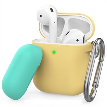 AHASTYLE PT46 AirPods 1/2 Bluetooth-kuulokkeille jaettava kansi Kontrastiväri Silikoni pudotuksenestoholkki