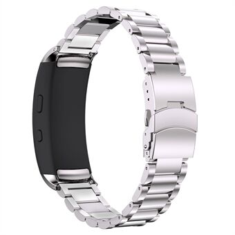 316L ruostumattomasta Steel valmistettu rannerengas perhoslukolla Samsung Gear Fit 2 SM-R360: lle