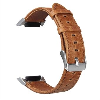 Crazy Horse aito nahkainen ranneke + ruostumattomasta Steel liitin Samsung Gear S2: lle (SM-R730 / SM-R720)