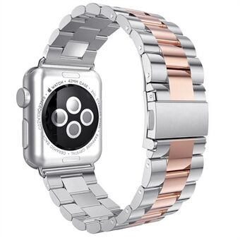 Ylellinen kolmen helmen ruostumattomasta Steel rannehihna Apple Watch -sarjaan 5 4 44 mm, sarja 3/2/1 42 mm