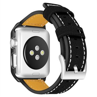 Aitoa nahkaa oleva ruostumattomasta Steel solkikello Apple Watch -sarjaan 5 4 40mm / 3/2/1 38mm