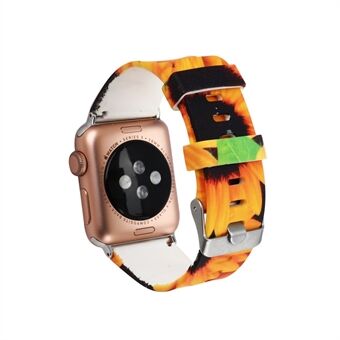 Kukkakuvioinen pehmeä silikonirannehihna Apple Watch -sarjaan 6 SE 5 4 40mm / Sarja 3 2 1 38mm