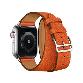 Double Tour aito nahkainen rannehihnan vaihto Apple Watch -sarjaan 5 4 44 mm, sarja 3/2/1 42 mm