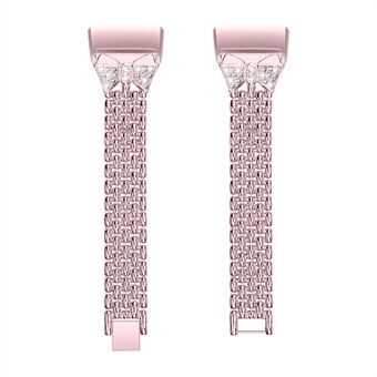 Rhinestone Decor Metal Watch Band for Fitbit Charge 4/3