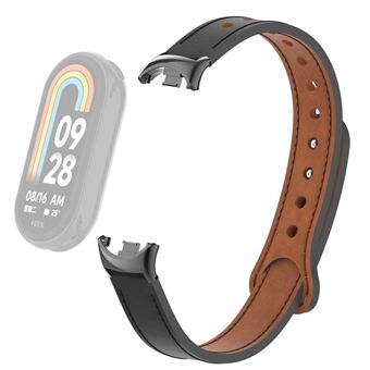 Xiaomi Smart Band 8:lle aito lehmännahkainen kellon rannekkeen vaihto liittimellä