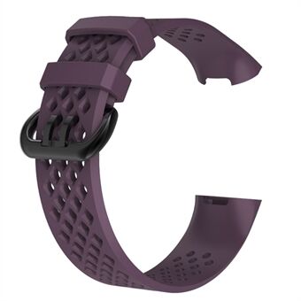 Hengittävä ontto silikonikellohihna Fitbit Charge 4/3: lle, koko: S