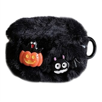 Apple AirPods Pro 2 / AirPods Pro -kotelo Halloween kurpitsabat Fluffy TPU -suojus rengaslukolla