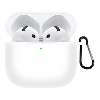 Apple AirPods 4:n silikonikotelo Bluetooth-kuulokkeille, suojakuori koukulla