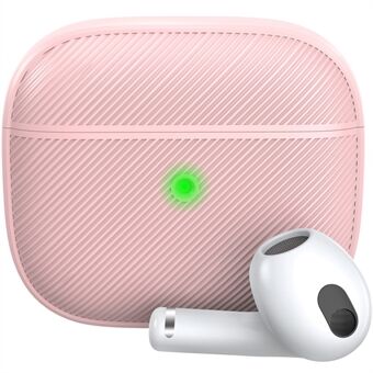 AHASTYLE PT177 Apple AirPodsille 3 Stripe Design Bluetooth-kuulokkeiden putoamisenkestävä kansi jaettava pehmeä silikonisuojakotelo