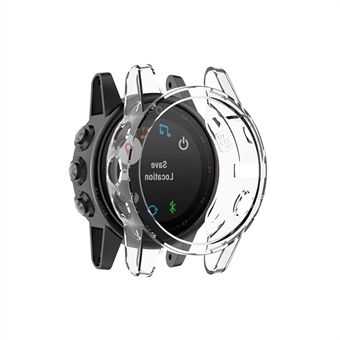 Garmin Fenix 5S / 5S Plus läpinäkyvä kellokotelo, joka peittää joustavan TPU-suojan