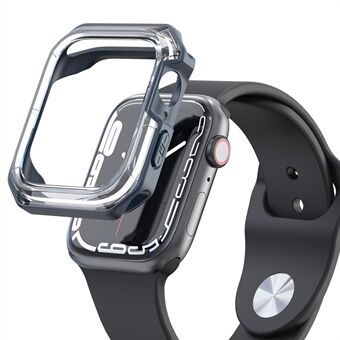 Apple Watch SE / Series 4/5/6 44mm läpinäkyvä kaksivärinen joustava TPU Smart Watch suojakotelo