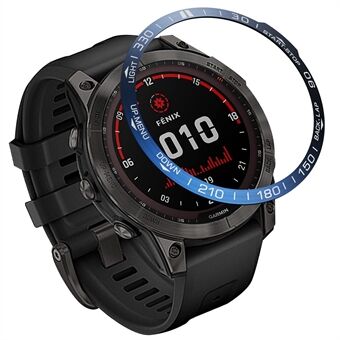 For Garmin Fenix 7X Dial Metal Anti-scratch Bezel Ring Watch Protection Ring