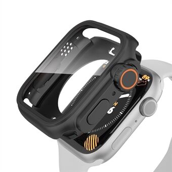 Vedenpitävä kotelo Apple Watch Series 6 5 4 SE (2022) SE 44mm, Hard PC Full Suojakuori, jossa karkaistu lasi näytönsuoja