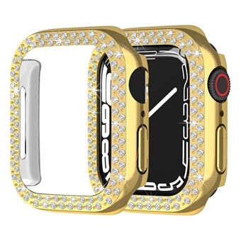 Apple Watch SE (2022) 44mm / SE 44mm / Series 6 / 5 / 4 44mm tekojalokivi Decor Hard PC Smart Watch -kotelolle Scratch suojakehys