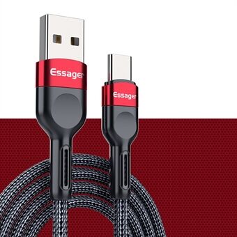 ESSGAER-punottu johdin USB-C-tyypin datasynkronointikaapeli, 2M