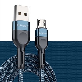 ESSGAER punottu lanka Micro USB Data Sync -latauskaapeli, 2M