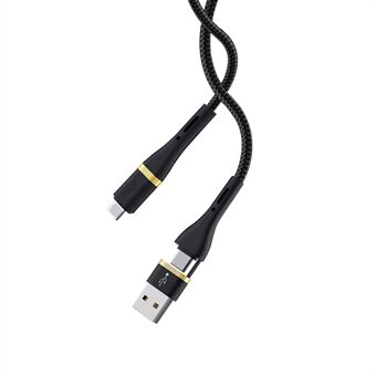 WIWU ED-106 USB ja Type-C - Type-C 3A Quick