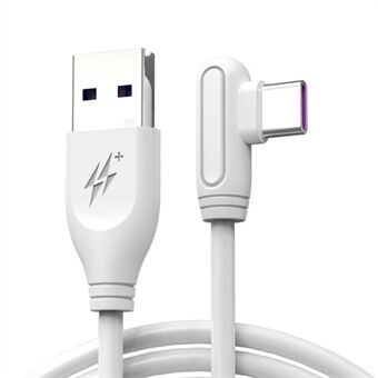 Quick USB - Type-C 90 asteen kyynärpää 0,5 m lyhyt kaapeli 40 W 5 A USB-C pikalatausdatajohto