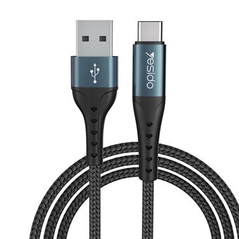 YESIDO CA63 2.4A pikalataus USB Type-C High Speed datan synkronointikaapeli 2 m