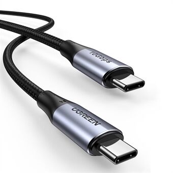 UGREEN 1m 100W PD-pikalataus USB C - tyypin C alumiinikuorella punottu datakaapeli matkapuhelimelle / kannettavalle tietokoneelle