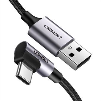 UGREEN 70335 0,25 m suorakulmainen puhelimen latauskaapeli USB 2.0 - Type-C datakaapeli 18 W pikalatausjohto