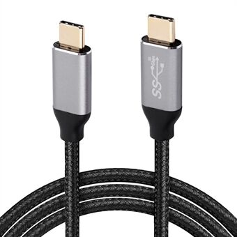 1 m Type C -kaapeli uros-urosjohto Thunderbolt 3.0 nopea tiedonsiirto Jopa 10 Gbps Virtalatauslinja Yhteensopiva USB C -laitteiden kanssa