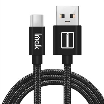 IMAK Woven Pattern 1.0M Type-C USB Data Sync -latauskaapeli Samsung Huaweille